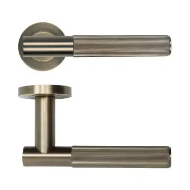 Click Here To Enlarge This Photo Of RT070AB - Zoo Hardware Rosso Tecnica 'Idro' Lever on Round Rose - Antique Brass