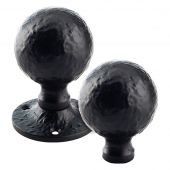 FF415R - Zoo Hardware Foxcote Foundries Ball Rim Knobs &lpar;Unsprung&rpar; Black Antique