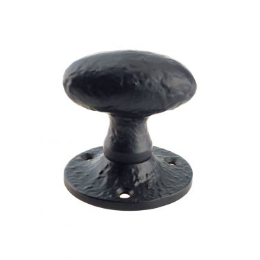 Click Here To Enlarge This Photo Of FF416M - Zoo Hardware Foxcote Foundries Oval Mortice Knobs &lpar;Unsprung&rpar; Black Antique