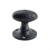 FF416M - Zoo Hardware Foxcote Foundries Oval Mortice Knobs &lpar;Unsprung&rpar; Black Antique