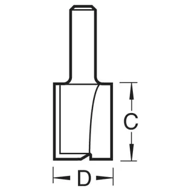 Click Here To Enlarge This Photo Of Trend C172DX1&sol;2TC Two Flute 12mm dia x 63mm &lpar;1&sol;2" Shank&rpar; Router Cutter