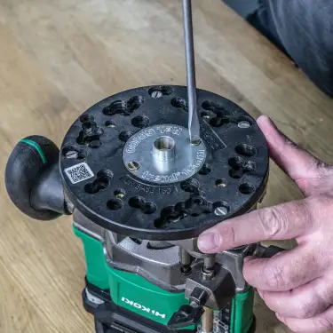 Click Here To Enlarge This Photo Of Trend UNIBASE&sol;150 150mm Universal Plunge Router Sub-Base c&sol;w Pins & Bush