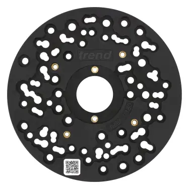 Click Here To Enlarge This Photo Of Trend UNIBASE&sol;180 180mm Universal Plunge Router Sub-Base c&sol;w Pins & Bush