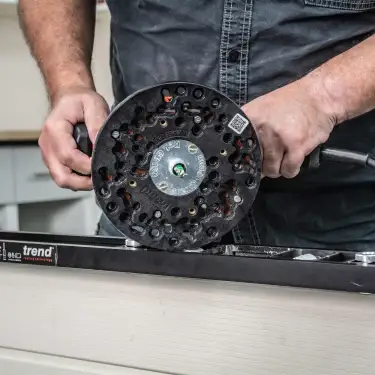 Click Here To Enlarge This Photo Of Trend UNIBASE&sol;180 180mm Universal Plunge Router Sub-Base c&sol;w Pins & Bush
