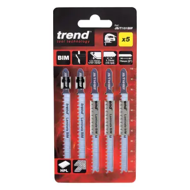 Click Here To Enlarge This Photo Of Trend JB&sol;T101BIF Jigsaw Blades 100mm x 1&period;7mm Bi-Metal Laminate &lpar;5 Pack&rpar;