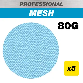 Trend AB&sol;125&sol;80P 125mm 80G Pro Mesh Random Orbital Sanding Disc &lpar;5 Pack&rpar;