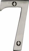 C1560 7-SN Heritage Brass Numeral 7 Face Fix 76mm &lpar;3"&rpar; Satin Nickel Finish