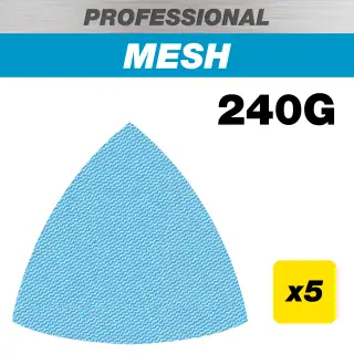 Trend AB&sol;OSC&sol;240P 93mm 240G Pro Mesh Delta Sanding Pad &lpar;5 Pack&rpar;