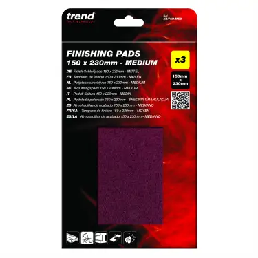 Click Here To Enlarge This Photo Of Trend AB&sol;PAD&sol;MED 150 x 230mm Medium Flexible Finishing Pads &lpar;3 Pack&rpar;