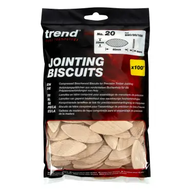 Click Here To Enlarge This Photo Of Trend BSC&sol;20&sol;100 No&period;20 Size Jointing Biscuits &lpar;100 Pack&rpar;