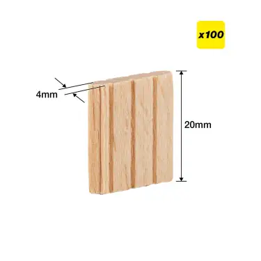 Click Here To Enlarge This Photo Of Trend TEN&sol;4X20&sol;100 4mm x 20mm Beechwood Loose Tenons &lpar;100 pack&rpar;