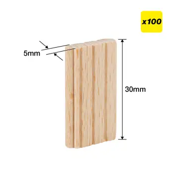 Click Here To Enlarge This Photo Of Trend TEN&sol;5X30&sol;100 5mm x 30mm Beechwood Loose Tenons &lpar;100 pack&rpar;