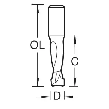 Click Here To Enlarge This Photo Of Trend DOM&sol;04 Domino Bit 4mm dia