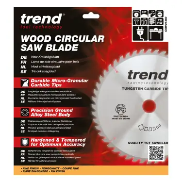 Click Here To Enlarge This Photo Of Trend CSB&sol;25460 Wood Circular Saw Blade 254mm x 30mm x 60T