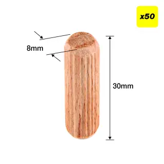 Trend DWL&sol;8X30&sol;50 8mm x 30mm Wooden Dowels &lpar;50 pack&rpar;