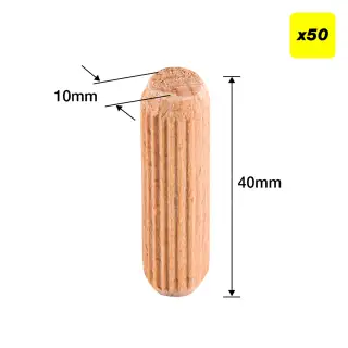 Trend DWL&sol;10X40&sol;50 10mm x 40mm Wooden Dowels &lpar;50 pack&rpar;