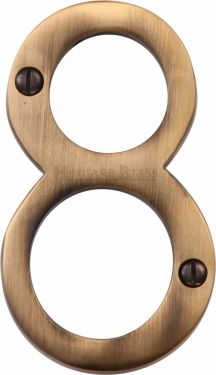 Click Here To Enlarge This Photo Of C1560 8-AT Heritage Brass Numeral 8 Face Fix 76mm &lpar;3"&rpar; Antique Brass Finish