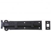FF56 - Zoo Hardware Foxcote Foundries Cranked Plain Door Bolt &lpar;200mm x 48mm&rpar; Black Antique