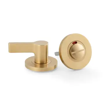 Click Here To Enlarge This Photo Of AW799SBPVD - Alexander & Wilks Disabled Thumbturn and Emergency Release with Indicator on 50mm x 6mm Rose - Satin Brass PVD
