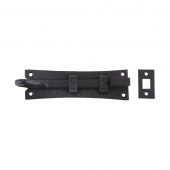 FF57 - Zoo Hardware Foxcote Foundries Cranked Curly Tail Door Bolt &lpar;150mm x 42mm&rpar; Black Antique