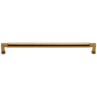 C0312 320-ULB Heritage Brass Cabinet Pull Bauhaus Design 320mm CTC Unlacquered Brass Finish