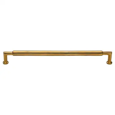 Click Here To Enlarge This Photo Of C0319 254-ULB Heritage Brass Cabinet Pull Bauhaus Round Design 254mm CTC Unlacquered Brass Finish