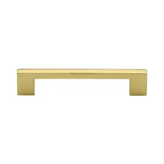 C0337 128-ULB Heritage Brass Cabinet Pull Metro Design 128mm CTC Unlacquered Brass Finish
