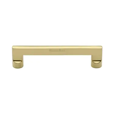 Click Here To Enlarge This Photo Of C0345 128-ULB Heritage Brass Cabinet Pull Apollo Design 128mm CTC Unlacquered Brass Finish