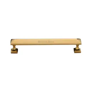 C2231 152-ULB Heritage Brass Cabinet Pull Pyramid Design 152mm CTC Unlacquered Brass Finish
