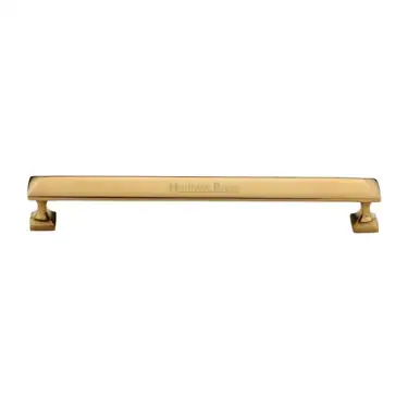 Click Here To Enlarge This Photo Of C2231 203-ULB Heritage Brass Cabinet Pull Pyramid Design 203mm CTC Unlacquered Brass Finish