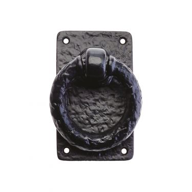 Click Here To Enlarge This Photo Of FF600 - Zoo Hardware Foxcote Foundries Ring Handle &lpar;76 x 127mm&rpar; Black Antique