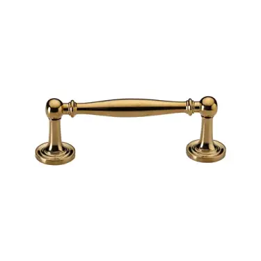 Click Here To Enlarge This Photo Of C2533 96-ULB Heritage Brass Cabinet Pull Colonial Design 96mm CTC Unlacquered Brass Finish