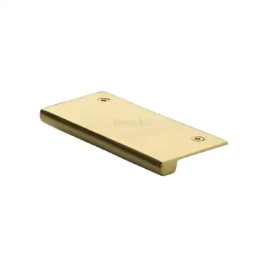 Click Here To Enlarge This Photo Of EPT100-38-ULB Heritage Brass EPT Edge Pull Cabinet Handle 100mm Unlacquered Brass finish