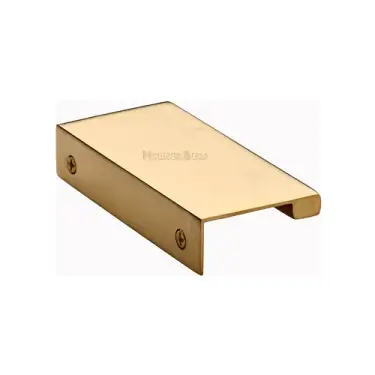 Click Here To Enlarge This Photo Of EPTR100-44-ULB Heritage Brass EPTR Edge Pull Cabinet Handle 100mm Unlacquered Brass finish