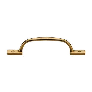 Click Here To Enlarge This Photo Of V1090 152-ULB Heritage Brass Pull Handle Russell Design 152mm Unlacquered Brass finish