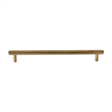 Click Here To Enlarge This Photo Of V4458 192-ULB Heritage Brass Cabinet Pull Complete Knurl Design 192mm CTC Unlacquered Brass finish