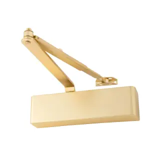 Eclipse 28981 93 Series Adjustable Size 2-4 Overhead Door Closer with Backcheck - Satin Brass