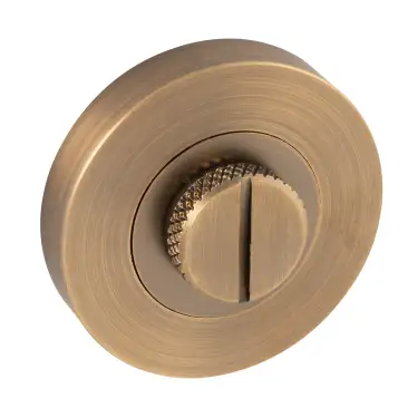 Click Here To Enlarge This Photo Of Eclipse 63287 Matt Antique Brass Knurled Thumbturn & Release on Round Rose &lpar;Insignia Range&rpar;