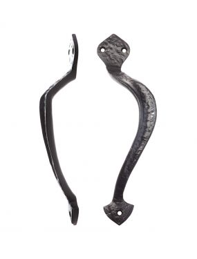 Click Here To Enlarge This Photo Of FF80R - Zoo Hardware Foxcote Foundries Offset 241mm Pull Handle &lpar;Right Hand&rpar; Black Antique
