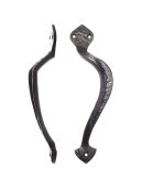 FF80R - Zoo Hardware Foxcote Foundries Offset 241mm Pull Handle &lpar;Right Hand&rpar; Black Antique