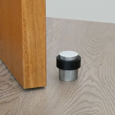 Click Here To Enlarge This Photo Of Eclipse 63762 30mm Knurled Floor Door Stop - Satin Stainless Steel