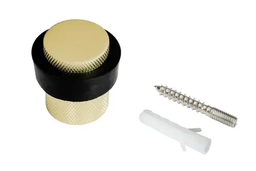 Click Here To Enlarge This Photo Of Eclipse 63764 30mm Knurled Floor Door Stop - Satin Brass