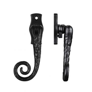 Click Here To Enlarge This Photo Of FF83R - Zoo Hardware Foxcote Foundries Lockable Monkey Tail Fastener &lpar;Right Hand&rpar; Black Antique
