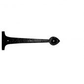 FF85 - Zoo Hardware Foxcote Foundries 12" &lpar;305mm&rpar; Hinge Fronts - Black Antique &lpar;to be used in conjunction with ordinary hinges&rpar;