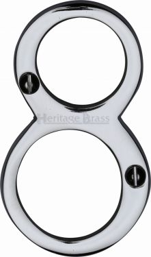 Click Here To Enlarge This Photo Of C1560 8-PC Heritage Brass Numeral 8 Face Fix 76mm &lpar;3"&rpar; Polished Chrome Finish