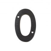 FFN00 - Zoo Hardware Foxcote Foundries 102mm Numeral - No&period; 0 - Black Antique