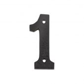 FFN01 - Zoo Hardware Foxcote Foundries 102mm Numeral - No&period; 1 - Black Antique