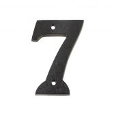 FFN07 - Zoo Hardware Foxcote Foundries 102mm Numeral - No&period; 7 - Black Antique