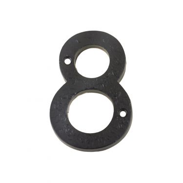 Click Here To Enlarge This Photo Of FFN08 - Zoo Hardware Foxcote Foundries 102mm Numeral - No&period; 8 - Black Antique