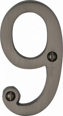 Click Here To Enlarge This Photo Of C1560 9-MB Heritage Brass Numeral 9 Face Fix 76mm &lpar;3"&rpar; Matt Bronze Finish